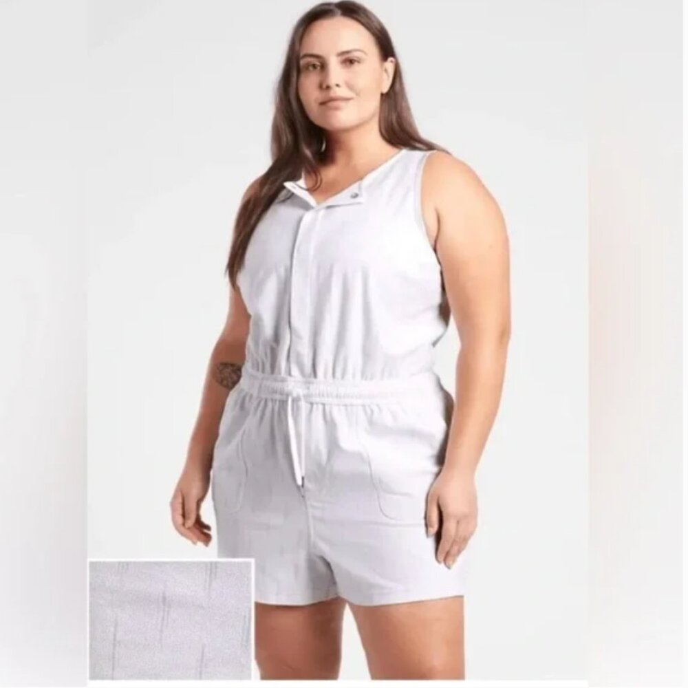 Athleta Farallon Romper with pockets Size 2X grey new with tags